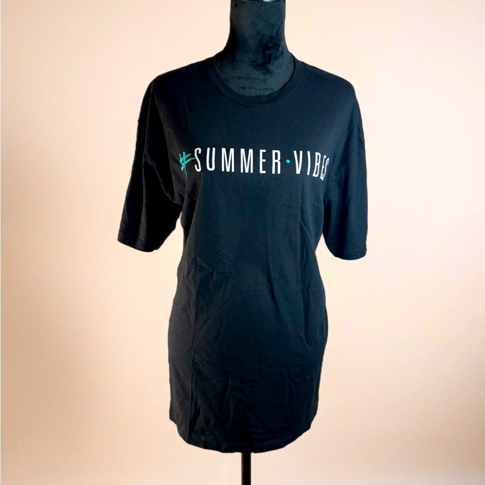 Black HASHED #Summer Vibes T-Shirt